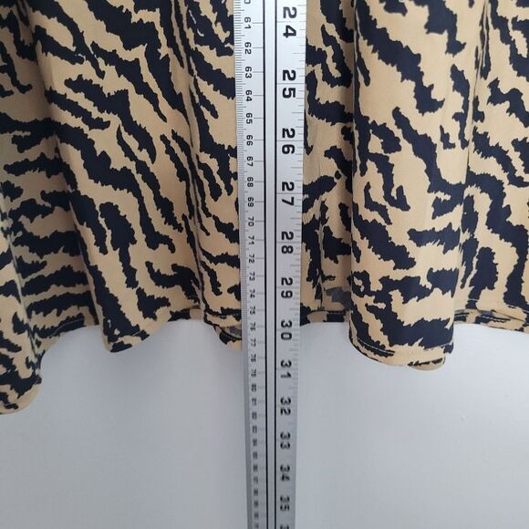 Good American Sand Zebra Animal Print Bias Midi Skirt Size 7- 4x - Picture 8 of 8